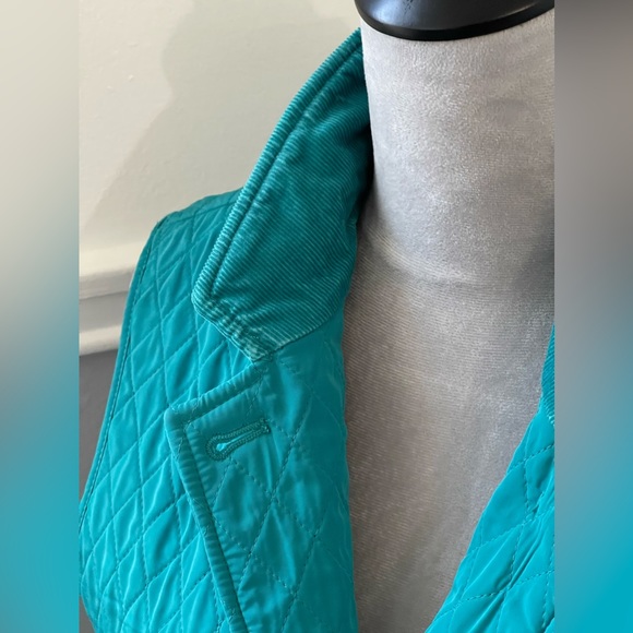 Talbots Quilted Teal Vest - Picture 5 of 11